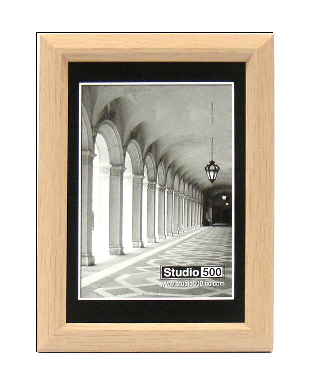 Cadre photo biseauté, Naturel, 8 po x 10 po