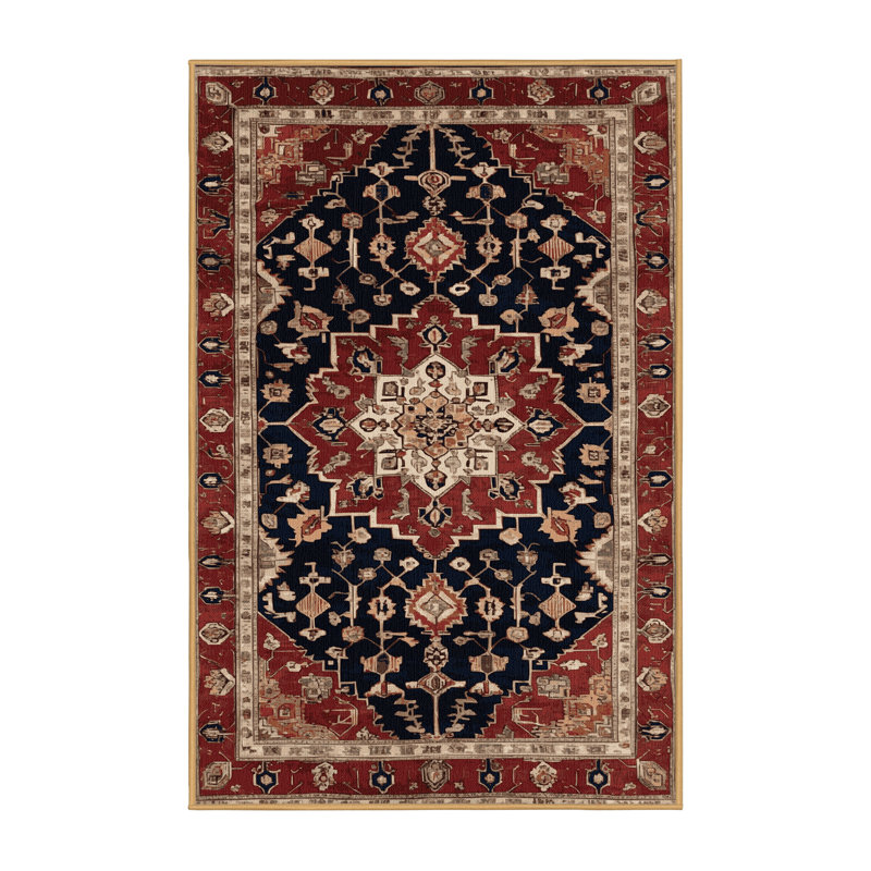 Tapis brun lavable à la machine, Rectangulaire 7 pi x 10 pi