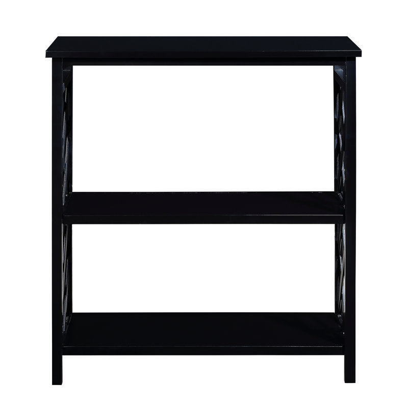 Console Table For Living Room & Hallway. Solid Wood Black With Shelf Storage Frame Color Hallway, Black