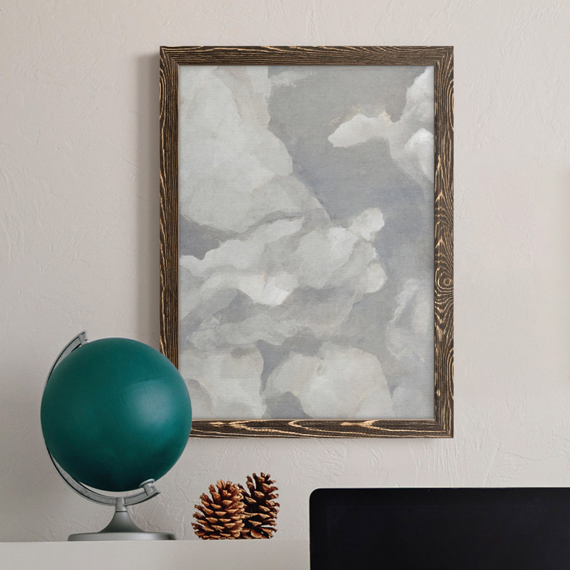" Scattered Sky I ", Walnut Framed, 17" H x 20" W x 1" D