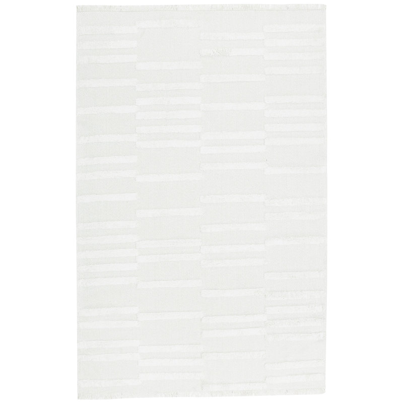 Raydon Striped Cotton Machine Made Indoor / Outdoor Area Rug, Rectangle 4'3.2" x 6'2.8"