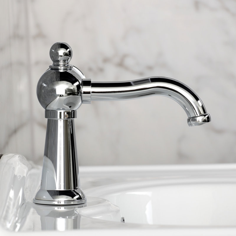 Kingston Brass Ostro Single-Handle 1-Hole Deck Mount Bathroom Faucet, Polished Chrome