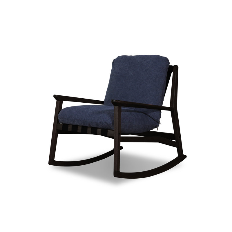 Chaise berçante Mid Century, Bleu indigo, Charcoal