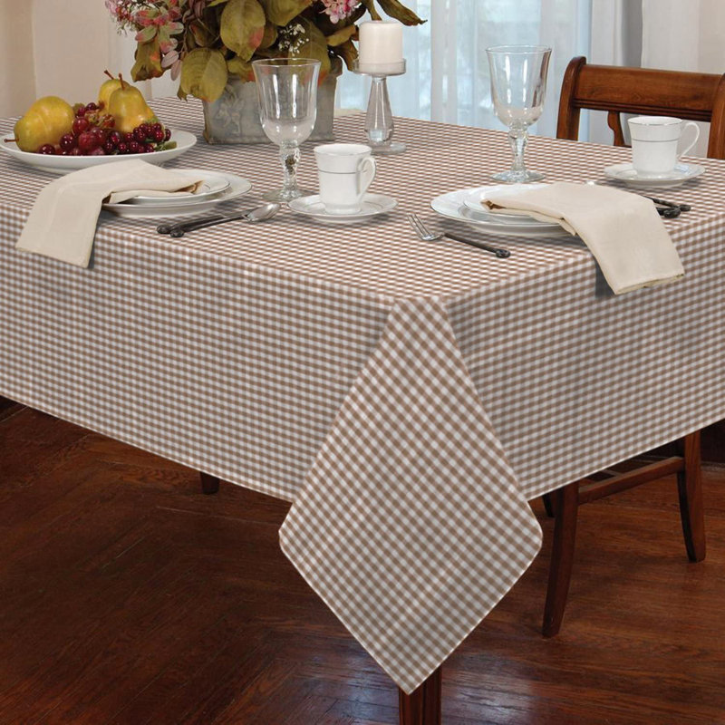 Rosas Tablecloth, 152cm W Round, Beige