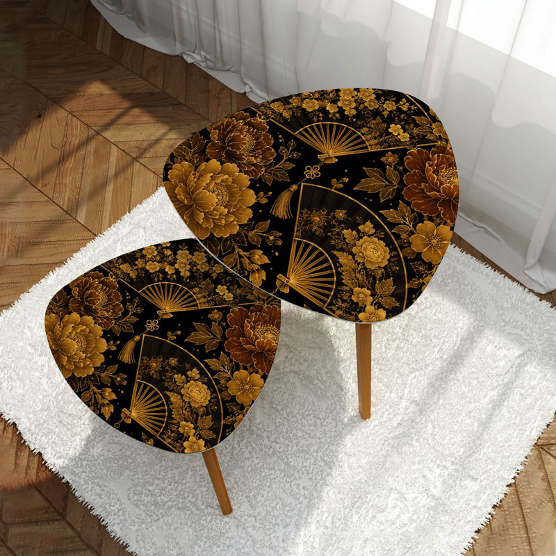Ensemble de 2 tables basses gigognes Triangle