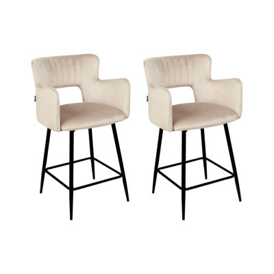 Panaca Upholstered Counter Stool with Metal Frame