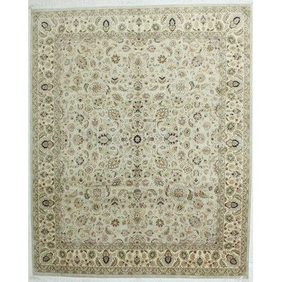 Tapis unique anatolien noué à la main 8 pi 4 po x 9 pi 11 po One-of-a-Kind