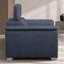 Chaise avec repose-pieds coulissant en microfibre