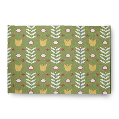 Chenille Floral Indoor Rug