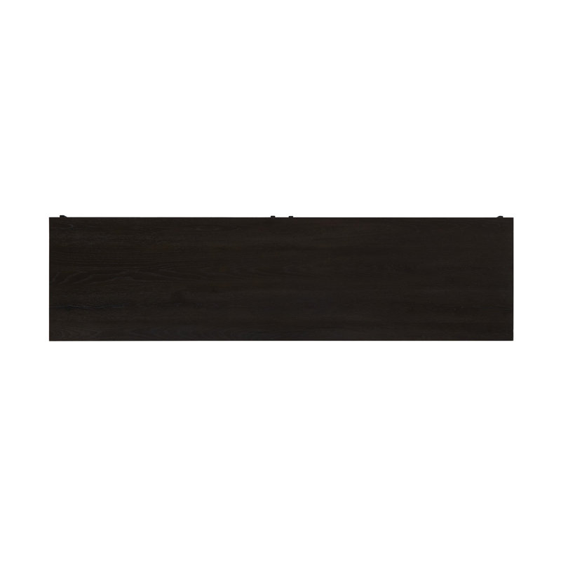 Leo 8 Drawer Dresser-Rustic Light Natural Oak, Smoked Black