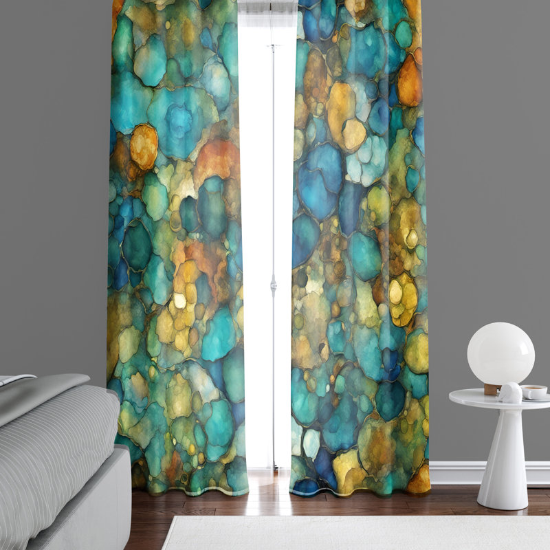 Paire de rideaux semi-transparents en polyester Aretzi, L 56 po x L 78 po