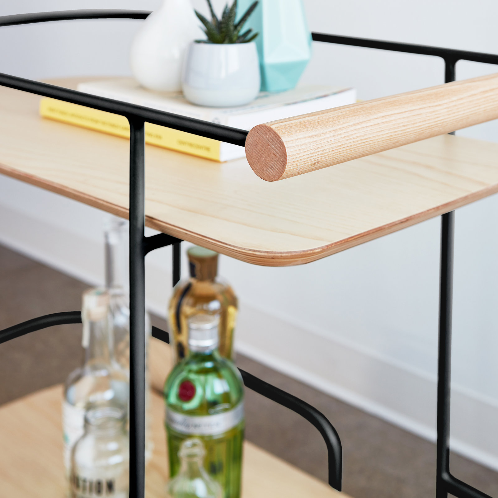 Arcade Bar Cart, Black