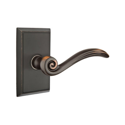 Elan Wave/Drop Passage (Hall & Closet) Door Lever with Rectangle Rosette