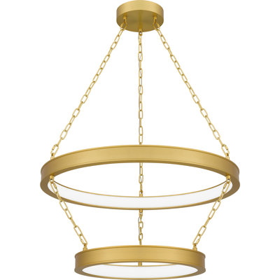 Amaryl Integrated LED Antique Brass Pendant Light