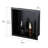 12 x 12 Inches Stainless Steel Black 18-Gauche Shower Niche-54523325