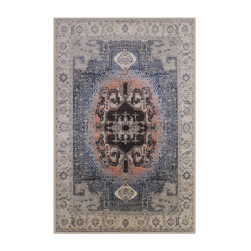 Tapis oriental gris / bleu, Rectangle 8 pi x 10 pi