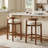 Clayt Mid Century Modern Bar Stool 26.5" Counter Stool Upholstered Barstool with Solid Back and Wood Legs Bar Chair for Kitchen Island Dining Room-1325175081-1325175079