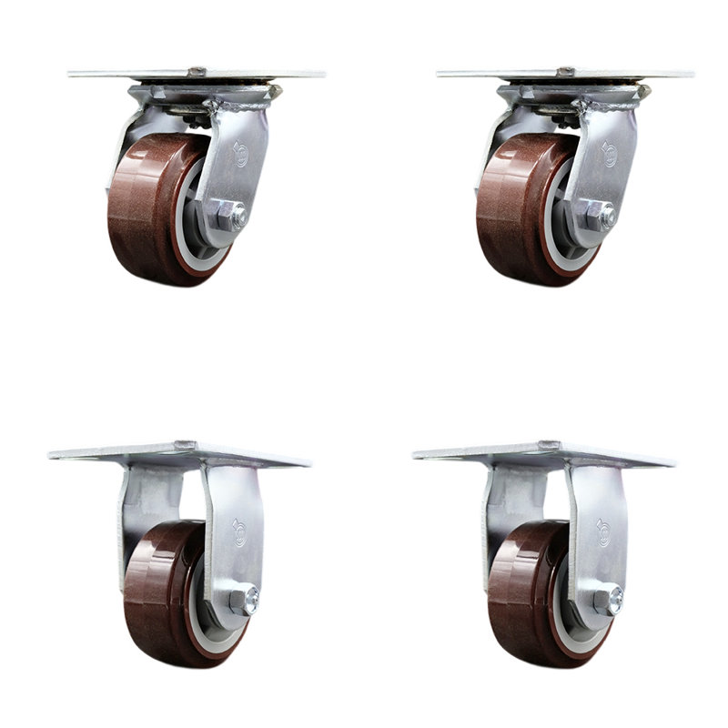 4 Piece Polyurethane Caster Set
