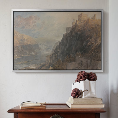 Rheinfels à la recherche de Katz et Gourhaus, 1817-J.M.W. Toile tendue avec châssis Turner
