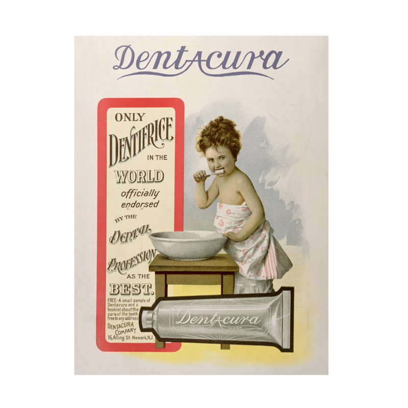 «American School Dentacura Dentifrice», from Theatre Magazine, England, 1901, art sur toile, 47" H x 35" W