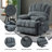 23" Seat Width And High Back Large Size Blue Grey Chenille Power Lift Recliner Chair With 8-Point Vibration Massage And Lumbar Heating-1792095637