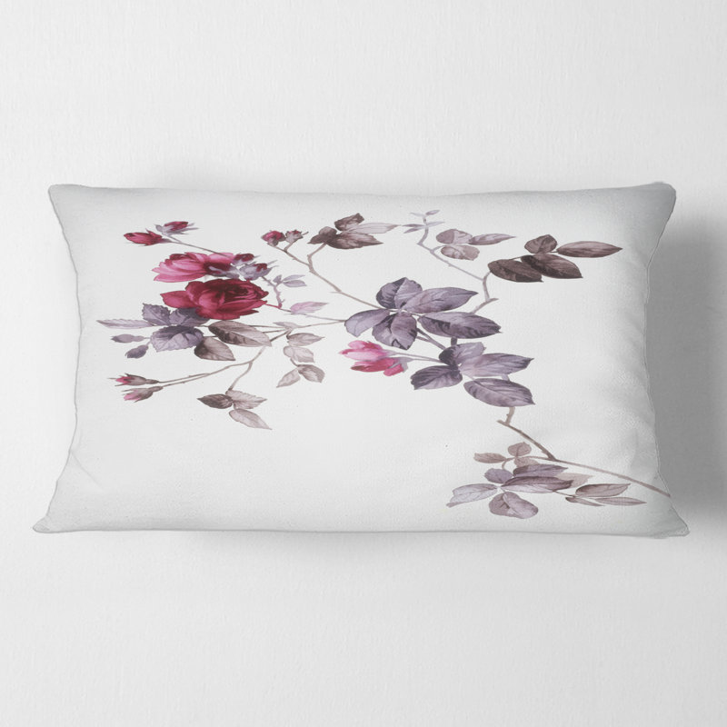 Mauve Wildflowers II - coussin traditionnel imprimé