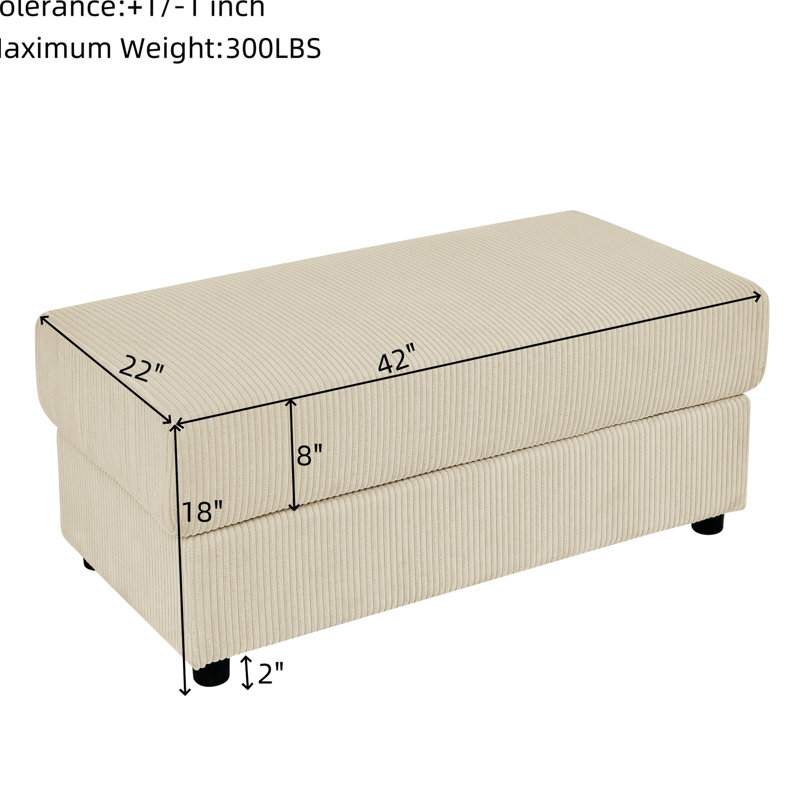 Beige pour la détente - Tissu doux, structure stable créant une ambiance paisible dans un revêtement en velours côtelé, rembourrage en mousse confortable et pratique