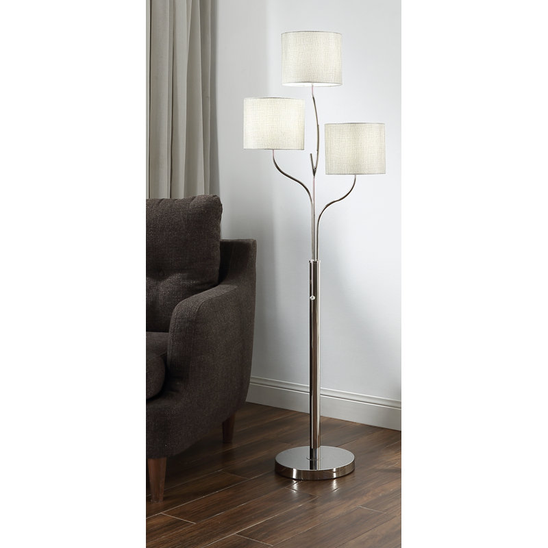 Mattheus 60'' Bright Nickel Tree Floor Lamp