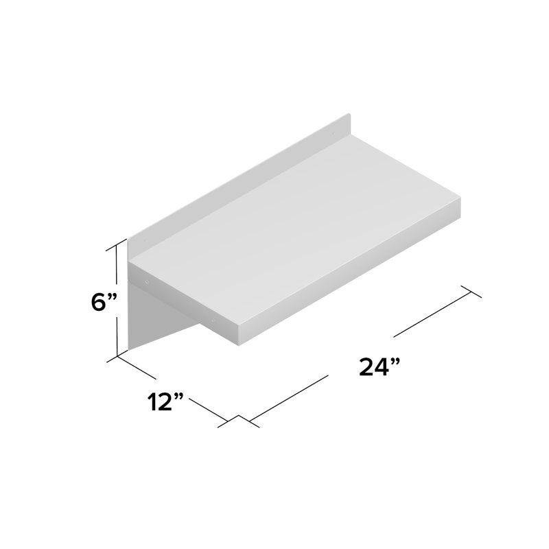 Metal Bracket Shelf, 24"