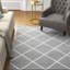 Tapis décoratif gris à motifs géométriques Bethina-2059695071