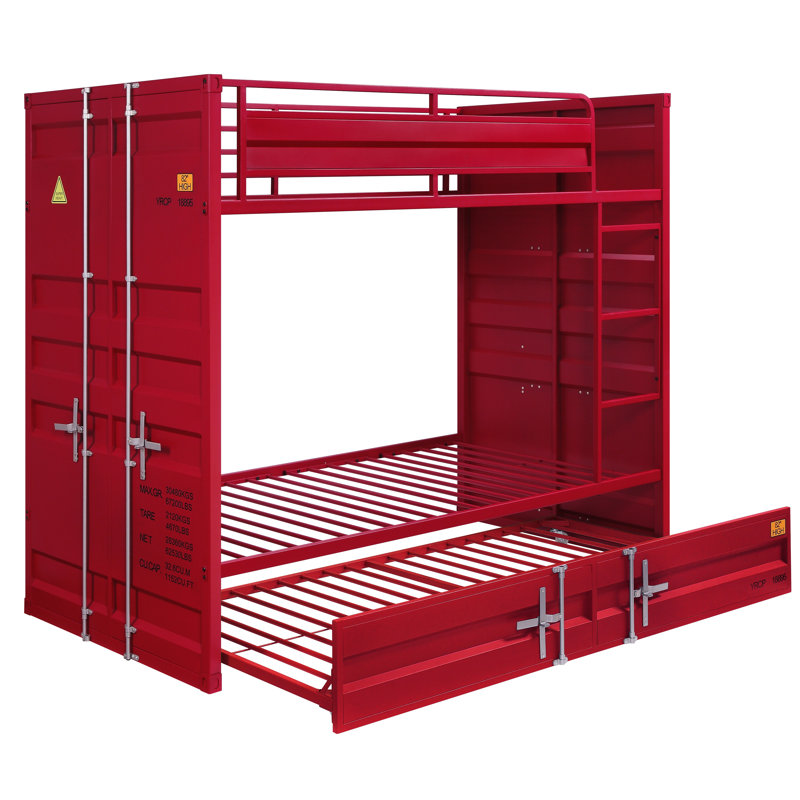 Lit gigogne Gunmetal, Rouge