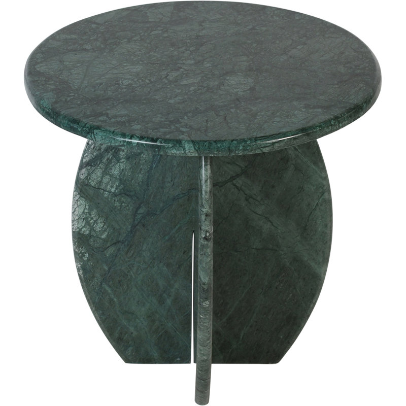 Iverna Marble Top End Table, Green