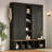 62.9"W Farmhouse 4-In-1 Hall Tree With 6 Hanging Hooks, Mudroom Wood Grain Bench With Open Compartments, Entryway Shoe Cabinet With Seating Bench For Living Room, Hallway-1074152172