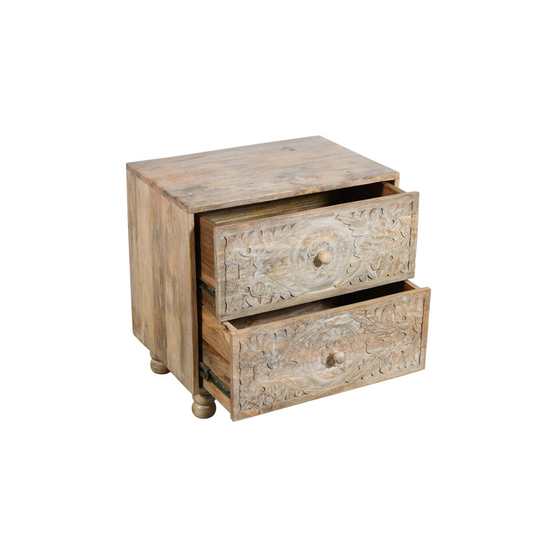 Malley 24'' W Solid Wood Nightstand