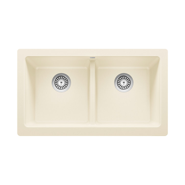 Vintera SILGRANIT 33" Double Bowl Apron-Front Farmhouse Sink