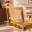 Chaise d'appoint en porte-à-faux avec dossier en rotin de canne et structure en acier-324923621