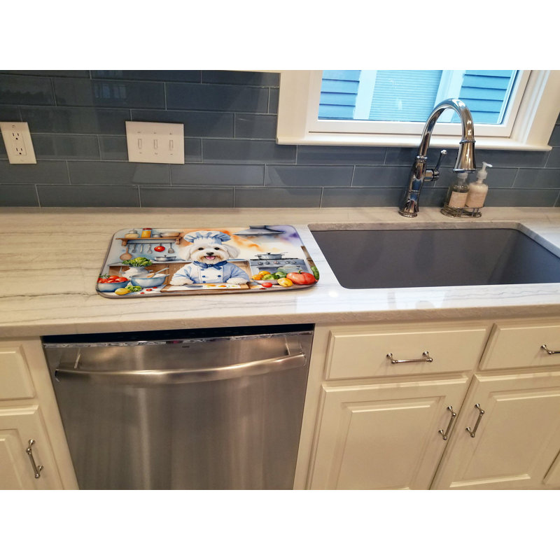 Tapis de vaisselle Coton de Tulear The Chef
