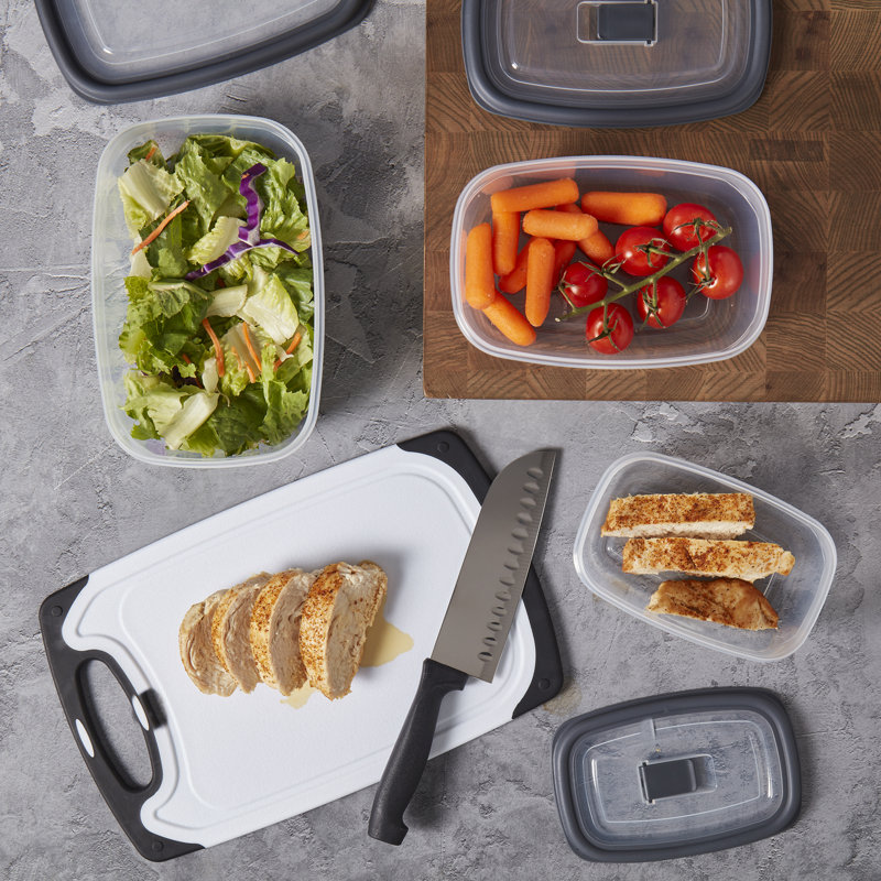 Basic Essentials 19-Piece Induction-Ready Stainless Steel Prep and Store Cookware Set