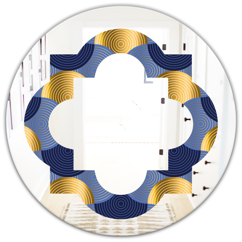 Miroir mural sans cadre Quatrefoil Luxury Waves, 23,6 po x 23,6 po