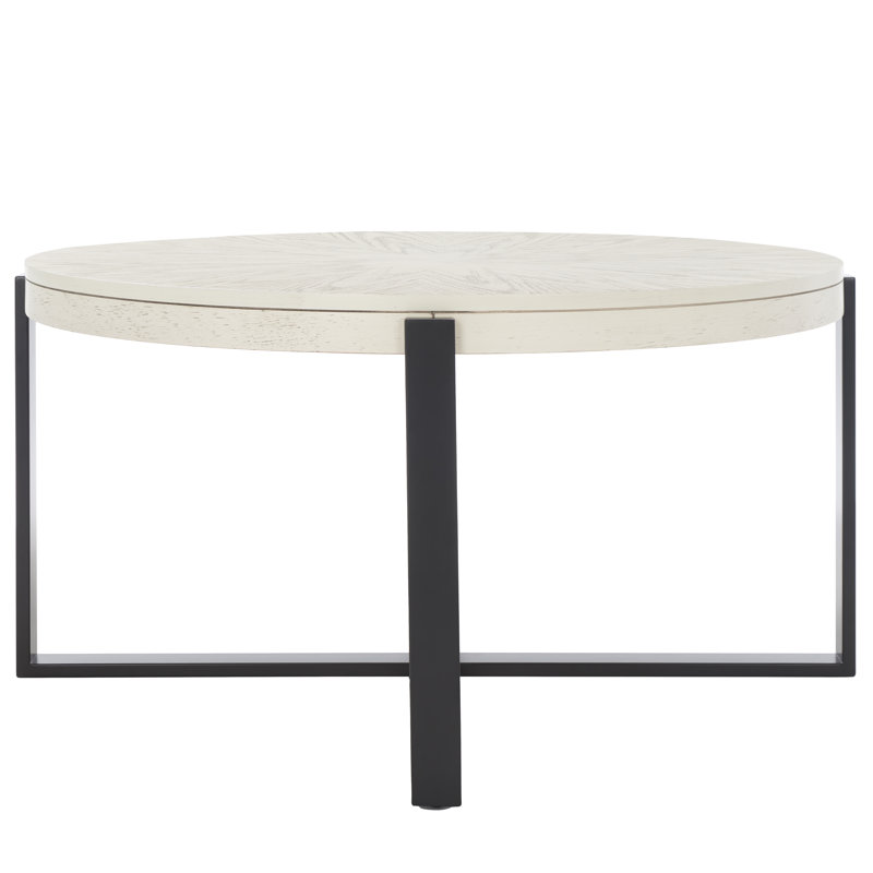 Metoyer Single Coffee Table, White/Black
