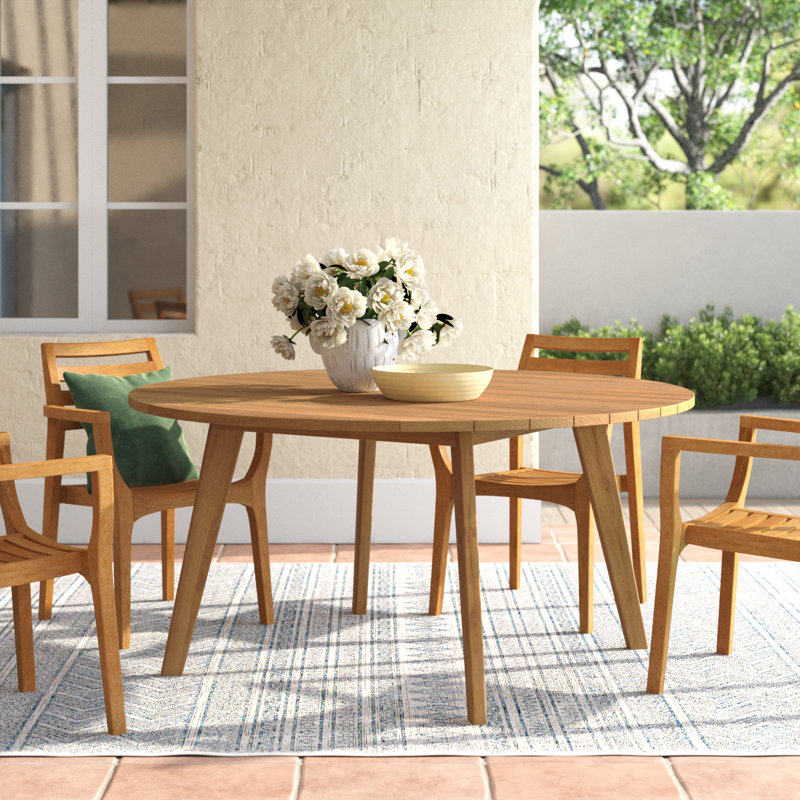 Knightly Round Outdoor Dining Table , 60'' in. W 60'' in. D
