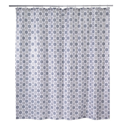 Rideau de douche simple à pois