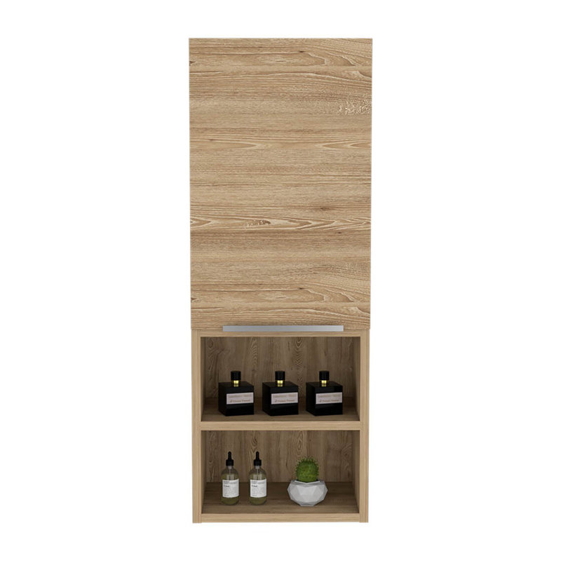 Pharmacie avec tablettes ouvertes et intérieures, Beige