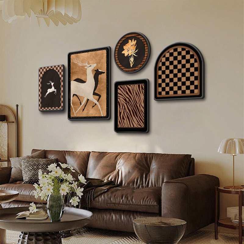 Ensemble d'art mural 5 pièces Mid-Century Modern, H 23,62 po x l 15,75 po 