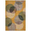 Tapis Pemberton Modern Circles géométriques or vert gris, lavable à la machine, antidérapant, à poils courts, pour intérieur et extérieur, adapté aux animaux domestiques, idéal pour le salon, la chambre, la salle à manger, l'entrée, le corridor ou le bureau.-441149739