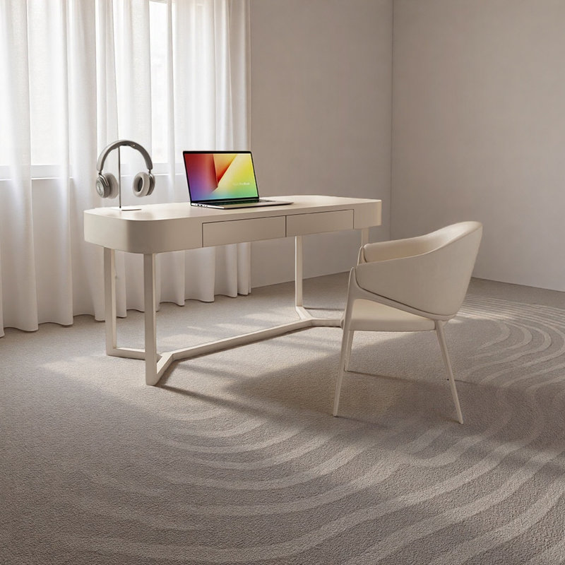 Modern Minimalist French-Style Desk, 29.52" H x 55.11" W x 23.62" D