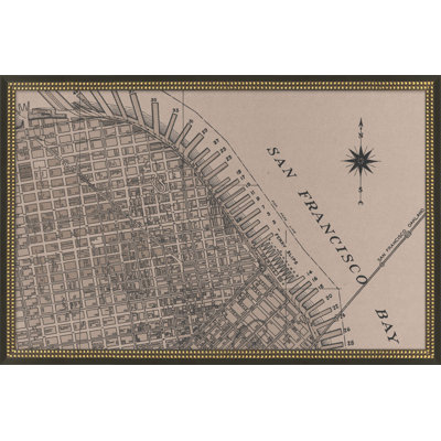 San Francisco Vintage Grid Map C Print by Thom Filicia