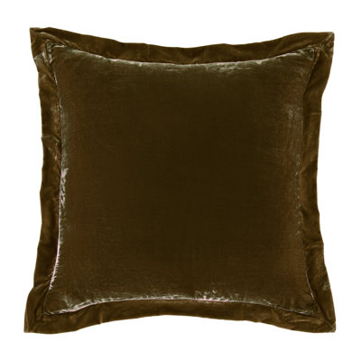 Stella Solid Color Quilted Faux Silk Velvet Romantic Western Decorative Pillow Sham