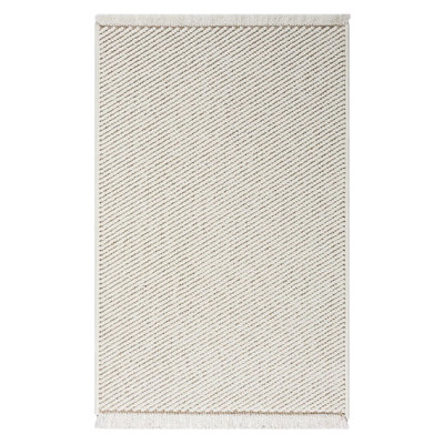 Tapis texturé à franges