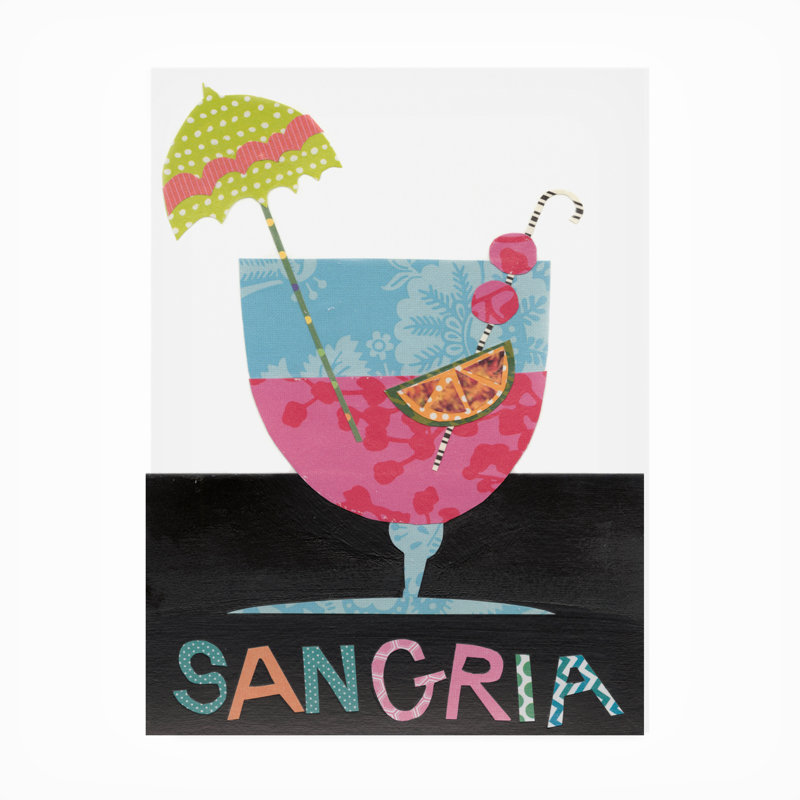 Marycarmen Regina Moore «Mix Me A Drink V», toile d'extérieur, H 47 po x l 35 po x P 1,5 po